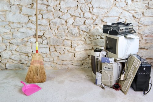 Professional builders waste clearance team at work